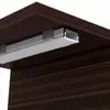 Calha de alumínio para luz linear de sobrepor, calha de luz com capa de luz suave curva, teto, corredor, luz linear, carcaça, armário, guarda-roupa, calha de fita de luz