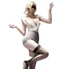 Lencería Seductora Nocturna Atuendo Profesional de Secretaria Uniforme de Encaje Vestido Bodycon de Tentación Set