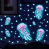 Comércio Exterior Amazon Transfronteiriço Adesivos Luminosos de Água-viva Mágica para Decoração de Quarto Infantil Adesivos de Parede Atacado