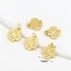 Colgante Chapado en Oro de 14K que Conserva el Color con la Palabra "Fortuna" Pulsera de Amuletos Pequeños Accesorio Pulsera DIY Accesorios de Cuentas para Collares Venta al por Mayor D104