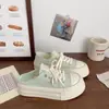 Zapatos de lona de color crema con suela gruesa para mujer, estilo fino, nueva colección de otoño, versión coreana de nicho de moda, zapatos de plataforma con puntera ancha para estudiantes, zapatillas blancas