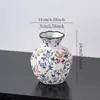 Porcelana Azul y Blanca de Jingdezhen Estilo Chino Retro para Entrada Cerámica de Gama Alta Florero Decoración para Arreglos Florales en Casa Exhibición