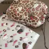 Saco de armazenamento de sapatos à prova de poeira, saco de armazenamento, estampa de leopardo INS, gatinho KT novo, portátil, à prova de umidade, à prova de mofo, com cordão, capa de sapato para sair