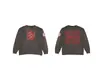 San Miguel Vintage Americano Lavado Vintage Viejo Hip-Hop Holgada Camiseta de Manga Larga para Hombres y Mujeres