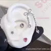 Acero de Titanio Borla Lazo de Ballet Hélice Hueso del Oído Destello de Diamante Estilo Occidental Popular Dulce Nicho Pendientes No se Desvanecen