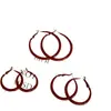 Brincos Argola Vermelho Vinho com Esmalte Pingando Brincos de Tarraxa de Luxo Leve Retrô Nicho Argolas Grandes para Orelha Acessórios de Brincos Versáteis para Temperamento para Mulheres