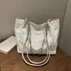 Bolsa Tote Grande de Couro Sintético Estilo Coreano Nicho 2026 Verão Nova Bolsa de Ombro para o Dia a Dia Bolsa de Mão Texturizada