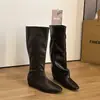 Botas Apiladas con Hebilla Francesa para Mujer 2026 Otoño/Invierno Desmontables de Dos Maneras para Usar Punto de Aumento Oculto Punta Puntiaguda Botas Altas de Caballero Botas Largas