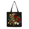 Bolso de hombro con estampado de flores al por mayor de fábrica plegable versátil gran capacidad Bolso de mano portátil para mujer para salir