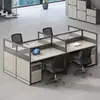 Escritorio de oficina simple estación de trabajo para personal escritorio y silla combinación cubículo para personal escritorio para personal pantalla de dos plazas escritorio de oficina