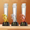 Trofeo de Cristal de Baloncesto Deportivo Medalla de Bádminton Fútbol Tenis de Mesa Competición Deportiva Escolar y Empresarial Conmemoración de Honor