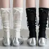 Meias Finas Doces e Meninas com Laços de Fita Estilo Ballet, Meias até a Panturrilha, Novas Meias Simples Versáteis de Primavera/Verão