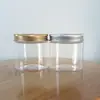 Botella transparente de PET de boca ancha de 200 ml para crema, tanque sellado de grado alimenticio para cosméticos, 71*71 mm en stock