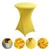 Atacado Decoração de Hotel Casamento Barra de Coquetéis Toalha de Mesa Redonda Poliéster Cor Sólida Toalha de Mesa Elástica Redonda Decoração de Casamento