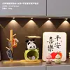 Adorno Lindo de Panda para Entrada, Decoración de Sala de Estar para el Hogar, Pieza de Exhibición para Guardar Llaves, Artesanía de Resina de Gama Alta de Nicho