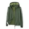 Ropa de Protección Solar para Hombres y Mujeres, Chaqueta Ligera de Manga Larga con Capucha para Ciclismo, Abrigo Ligero Transpirable de Seda Helada con Caída, Ropa de Protección Solar con Cremallera para Pesca para Hombres