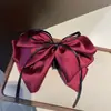 Novo Presilha de Cabelo com Laço de Cetim Estilo Coreano, Prendedor Elegante de Tubarão para Rabo de Cavalo de Menina na Parte de Trás da Cabeça, Acessórios de Cabelo de Boutique