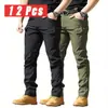 Pantalones de Trabajo Frescos de Verano 2026 para Hombre Corte Delgado Tendencia Pierna Recta Pantalones de Personalidad Pantalones Tácticos Militares en Stock