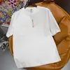 Camiseta de Manga Corta Estilo Hong Kong de Peso Pesado para Hombres y Mujeres, Camiseta de Verano con Dibujos Animados para Adolescentes, Top Holgado de Moda para Atuendo de Pareja