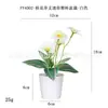 Mini maceta de plástico artificial hecha a medida para escritorio, regalo transfronterizo, hierba de cobre Pu, planta verde, crisantemo silvestre, flor artificial, bonsái de simulación