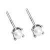 Pendientes Pequeños de Perla Estilo Francés para Mujer, Lujo Ligero, Exquisitos, Compactos, Diseño de Gama Alta, Estilo Minimalista, Temperamento Cotidiano, Pendientes Versátiles