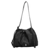 Bolso de mano retro de gamuza para principios de otoño de 2026, bolso de hombro, bolso cruzado, bolso tipo cubo plisado de nube de nicho