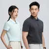 Camiseta de Trabajo a Medida con Solapa y Cremallera con Logo Impreso, Polo de Verano de Gama Alta de Secado Rápido, Camisa de Manga Corta para Grupo de Trabajo