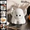 Porta-Palitos Fofo em Formato de Fantasma para Sala de Estar e Mesa de Jantar em Casa, Caixa para Cotonetes, Pote para Armazenamento de Fio Dental, Decoração de Mesa