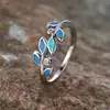 Anillo de ópalo rama de olivo wish transfronterizo simple nicho lujo ligero elegante anillo entrega de una sola pieza