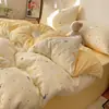 Juego de Cama de Cuatro Piezas Clase A, Algodón Puro, Nuevo Modelo 2026, Sábana, Funda de Edredón, Funda de Colcha, Juego de Tres Piezas Individual para Dormitorio de Estudiante 4