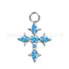 Anel de Suspensão de Titânio F136 Cruz Pingente de Zircônia Acessórios DIY Pingente de Brinco Liga de Titânio G23 Joias para Piercing Brincos