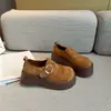 Zapatos Casuales Gruesos para Mujer que Aumentan la Altura 2026 Otoño Nuevos Mocasines Casuales Retro sin Cordones