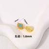 Cuentas de transferencia chapadas en oro cobre incrustadas ojo de gato anillo pulsera accesorios pulsera con cuentas cuentas accesorios de varias pasadas venta al por mayor