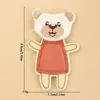Accesorios de Tela Hechos a Mano Retro, Conejo, Oso, Pato Decoraciones, Accesorios Pequeños, Broches de Algodón Relleno DIY, Accesorios para Ropa