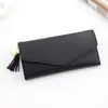 Nueva Cartera Larga para Mujer Bolso Único Estilo Coreano Moderno Cartera de Estudiante Moda Simple Corazón Borla Hebilla Cartera Cartera
