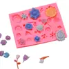 Molde para Pastel DIY, Molde de Silicona Multi-Flor para Fondant, Molde para Jabón Artesanal de Arcilla Suave, Pudín