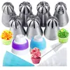 Kit de bicos esféricos para confeitar com saco de confeitar em TPU e escova de limpeza, 34 peças, ferramentas de decoração para panificação