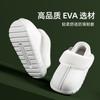 Zapatillas de Algodón con Talón Cubierto y Patrón de Cuero Eva para Hombres y Mujeres Impermeables Felpa Otoño e Invierno Cálidas de Interior Antideslizantes Zapatos de Algodón para el Hogar y el Exterior