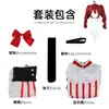 Roupa de Cosplay da Nova Música Heavy Teto Hanamaki Vestido de Empregada Listrado Vermelho e Branco Fantasia de Cosplay UTAU Heavy Teto