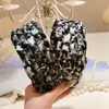 Nova Faixa de Cabelo Tecida à Mão com Estampa de Leopardo para Outono e Inverno, com Bordas Largas e Topo Alto de Caveira, Faixa de Lavar Cabelo de Alta Qualidade com Sensibilidade à Pressão