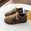 Shougu 2025 Otoño Nuevas Zapatillas Casuales para Mujer de Bloques de Color Retro, Suela Suave, Cómodas y Versátiles