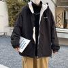 Abrigo de lana de cordero de doble cara para hombre, abrigo casual de invierno acolchado de algodón, marca de moda, abrigo acolchado de algodón de lana de cordero para jóvenes, moderno y grueso