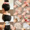 Goma de pelo de encaje para niñas, linda liga para moño que no daña el cabello, cuerda para el pelo floral, accesorio para el pelo de niña pequeña