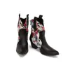 Botas de Couro Femininas Europeias e Americanas Outono e Inverno Tamanho 35-48, Botas Curtas de Salto Alto Bico Fino, Botas Femininas de Tamanho Extra Grande Transfronteiriças, Botas de Cano Baixo