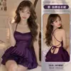 Diyuesi Lencería Sexy Estilo Puro Deseo Camisola Camisón para Mujer Atado con Cordones Uniforme Pijama Conjunto para Estar en Casa A1097