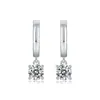 Pendientes de plata 925 modernos y a la moda, venta caliente en transmisión en vivo transfronteriza, pendientes de cruz de moissanita, estilo largo, producto de alta calidad
