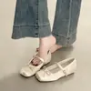 Elegantes sapatos de salto baixo estilo francês com bico quadrado e laço, sapatilhas versáteis com salto oculto, sapatos Mary Jane para mulheres, perfeitos com vestidos