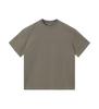 Camiseta sin mangas de peso pesado 260g estilo europeo y americano, vintage, parcialmente desgastada, manga corta, algodón puro, lavada, hombros caídos, talla grande, cuello redondo