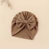 Europa e Estados Unidos hot-selling baby beanie chapéu quatro-face elástico jacquard malha baby bow cap boné fetal