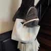 Bolso Tejido de Gran Capacidad Simple para Mujer Estilo Coreano Estilo Perezoso Hombro Único Axila Bolso Tote de Moda Nuevo Estilo 2025